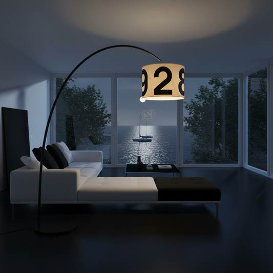 Lampenschirm aus Segeltuch / Bootsegel Ø 38 cm