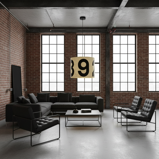 Lampenschirm aus Segeltuch / Bootsegel Ø 38 cm