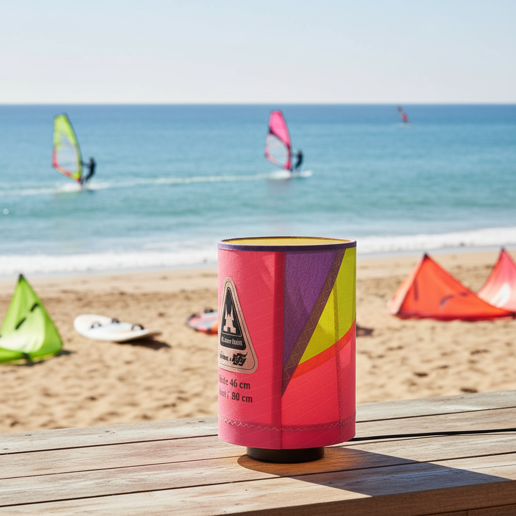 Lampenschirm aus Segeltuch / Windsurfsegel Ø 18 cm