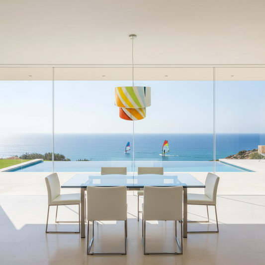 Lampenschirm aus Segeltuch / Windsurfsegel Ø 40 cm