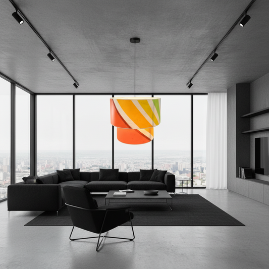 Lampenschirm aus Segeltuch / Windsurfsegel Ø 40 cm