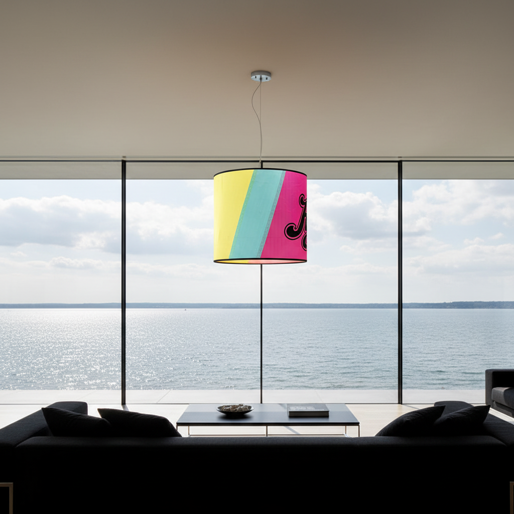 Lampenschirm aus Segeltuch / Windsurfsegel Ø 40 cm